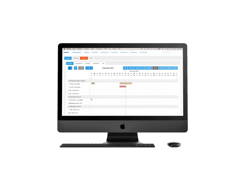 Belegungskalender in der Bookyt Vermietsoftware