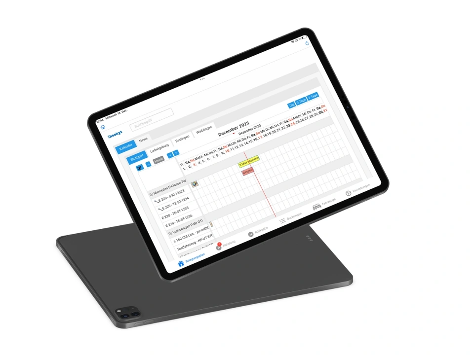 Bookyt-Belegungsplan für Tablet und Smartphone