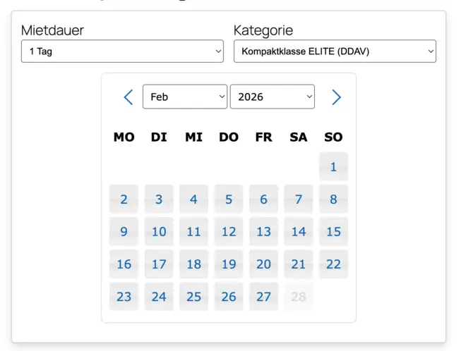Buchungskalender Wordpress Plugin