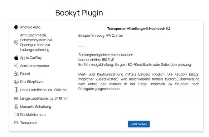 Detailansicht eines Mietartikels