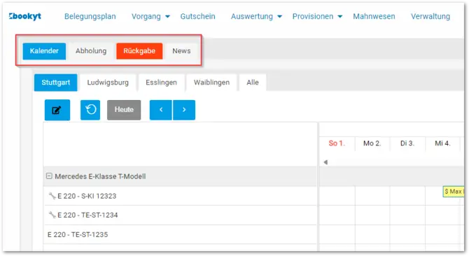 Entdecke die Vorteile des digitalen Belegungsplans von bookyt für eine einfache Verwaltung Deiner Mietartikel.