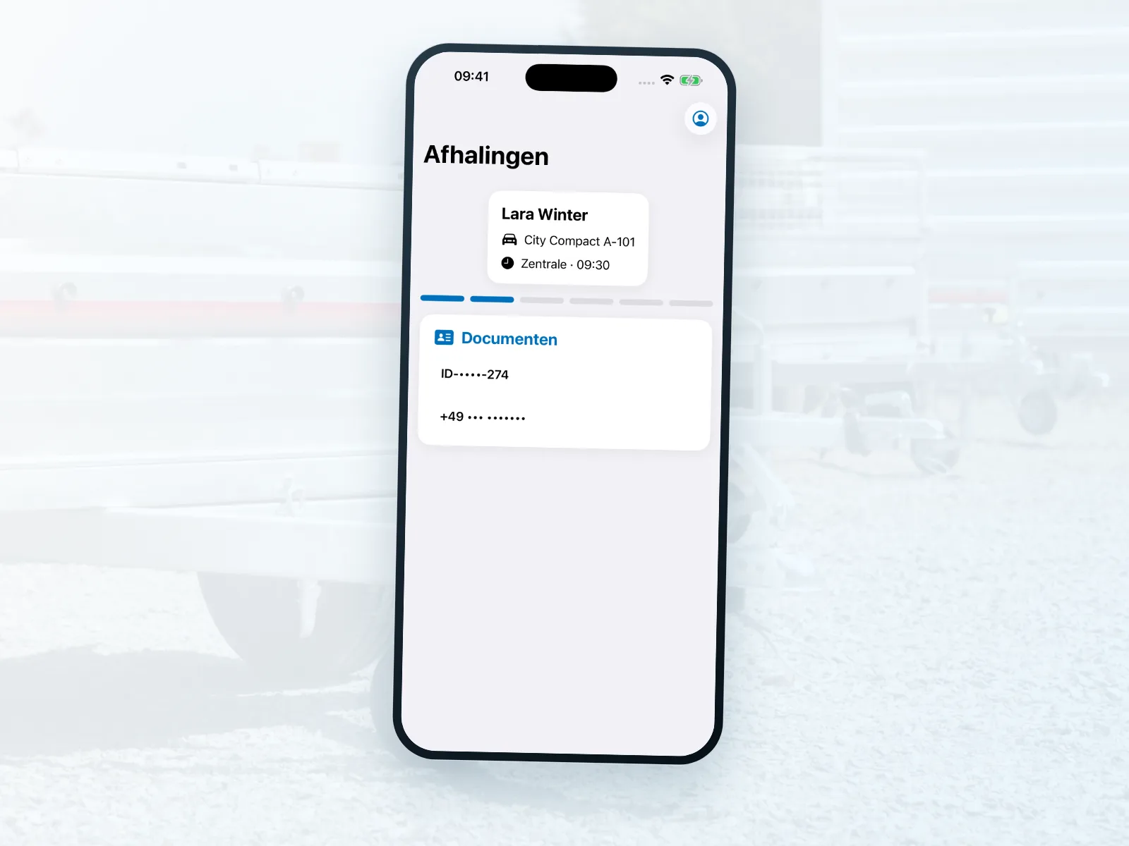 Mobiele overdracht en teruggave van aanhangwagens met Bookyt