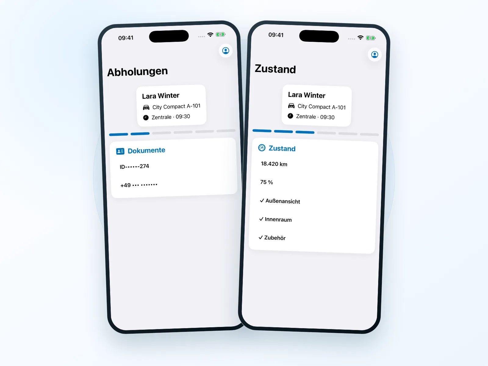 Mobile Fahrzeug&uuml;bergabe in Bookyt