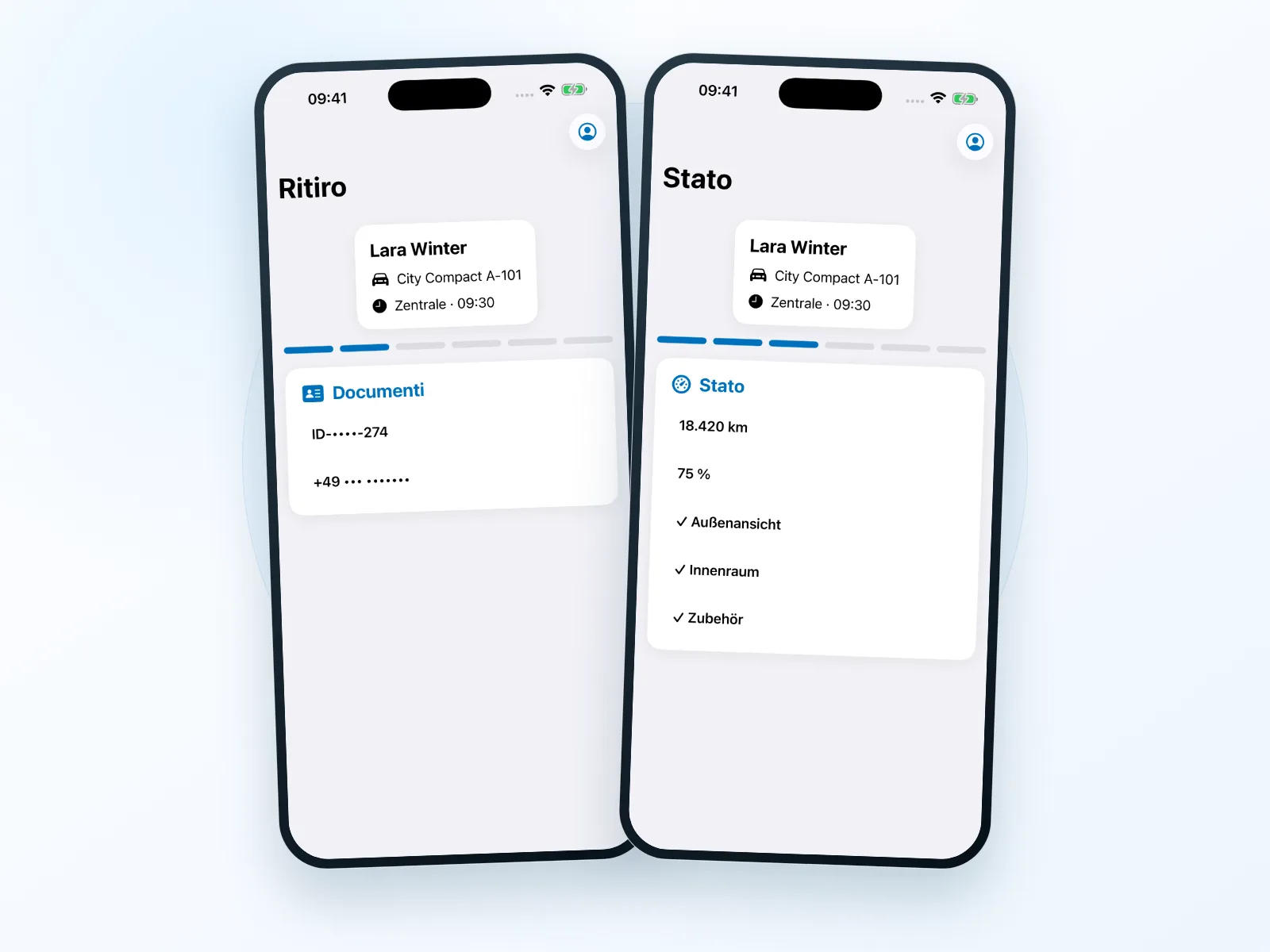 Ritiro mobile e documentazione delle condizioni in Bookyt