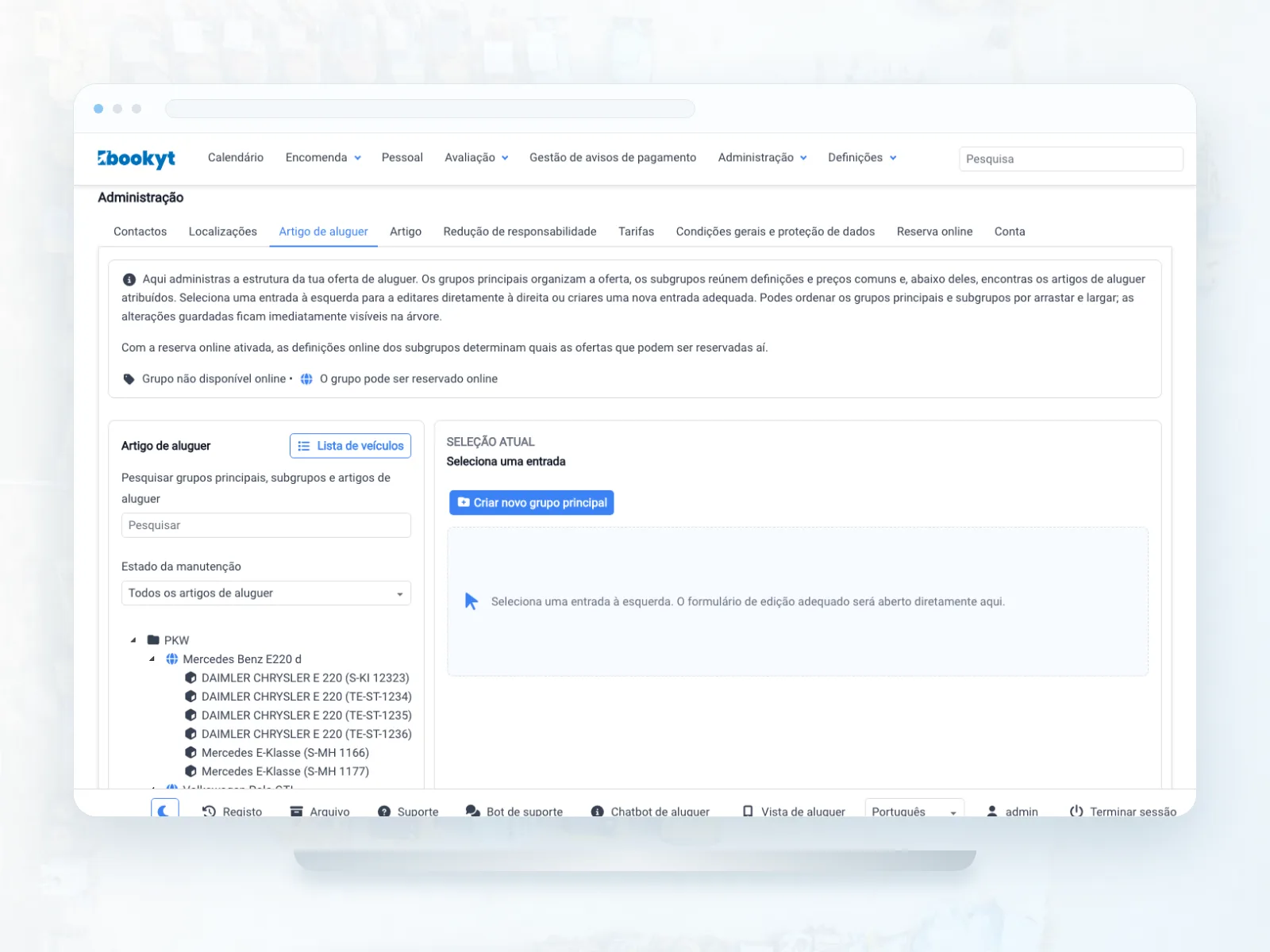Tipos de m&aacute;quinas e equipamentos de aluguer espec&iacute;ficos na Bookyt