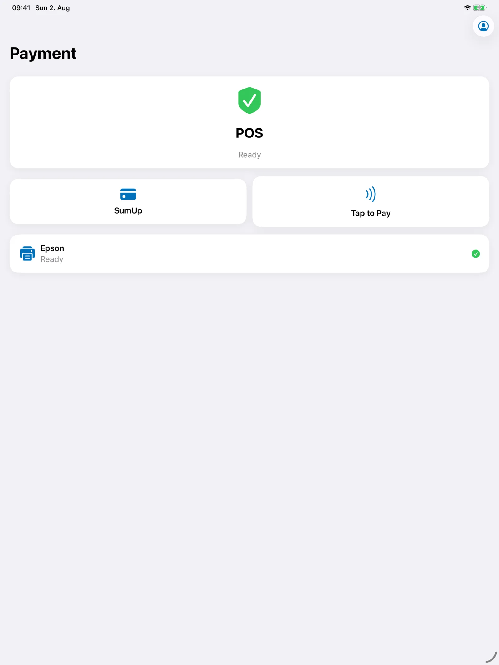 Mobile payments in the German Bookyt App on iPad
