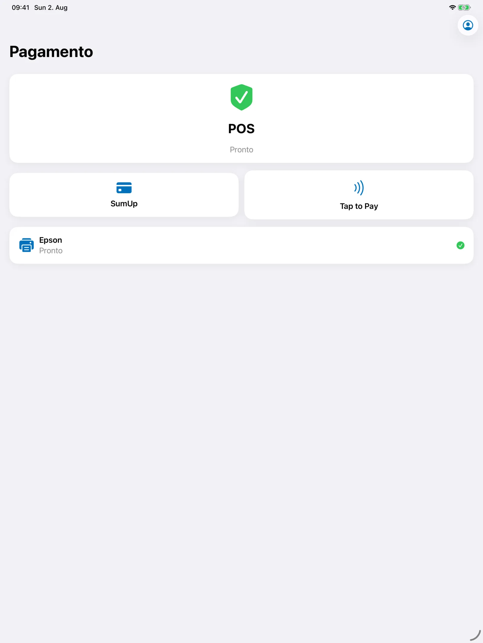 Pagamenti mobili nell'app Bookyt tedesca su iPad