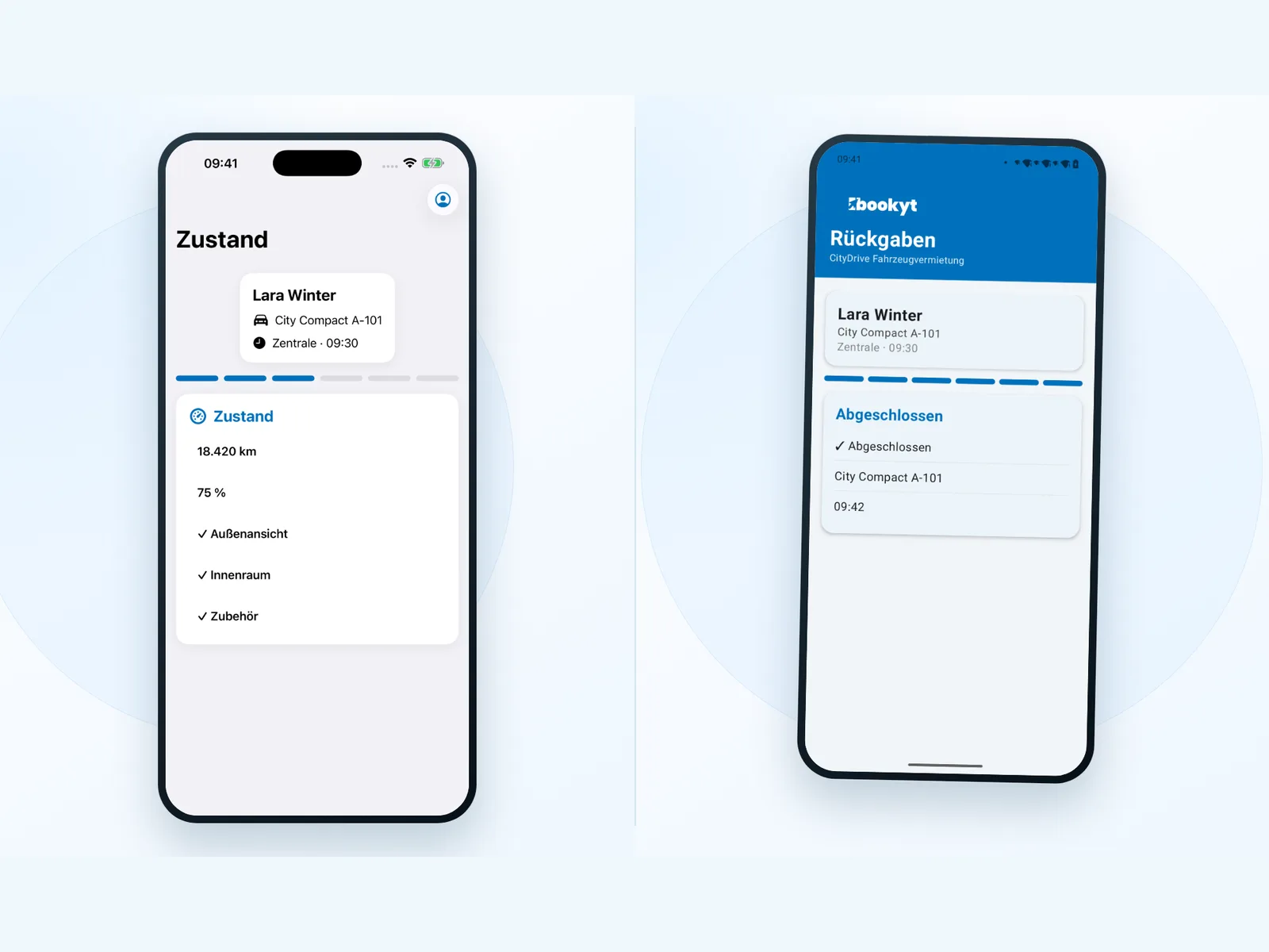 Bookyt auf iPhone und Android f&uuml;r mobile Arbeitspl&auml;tze