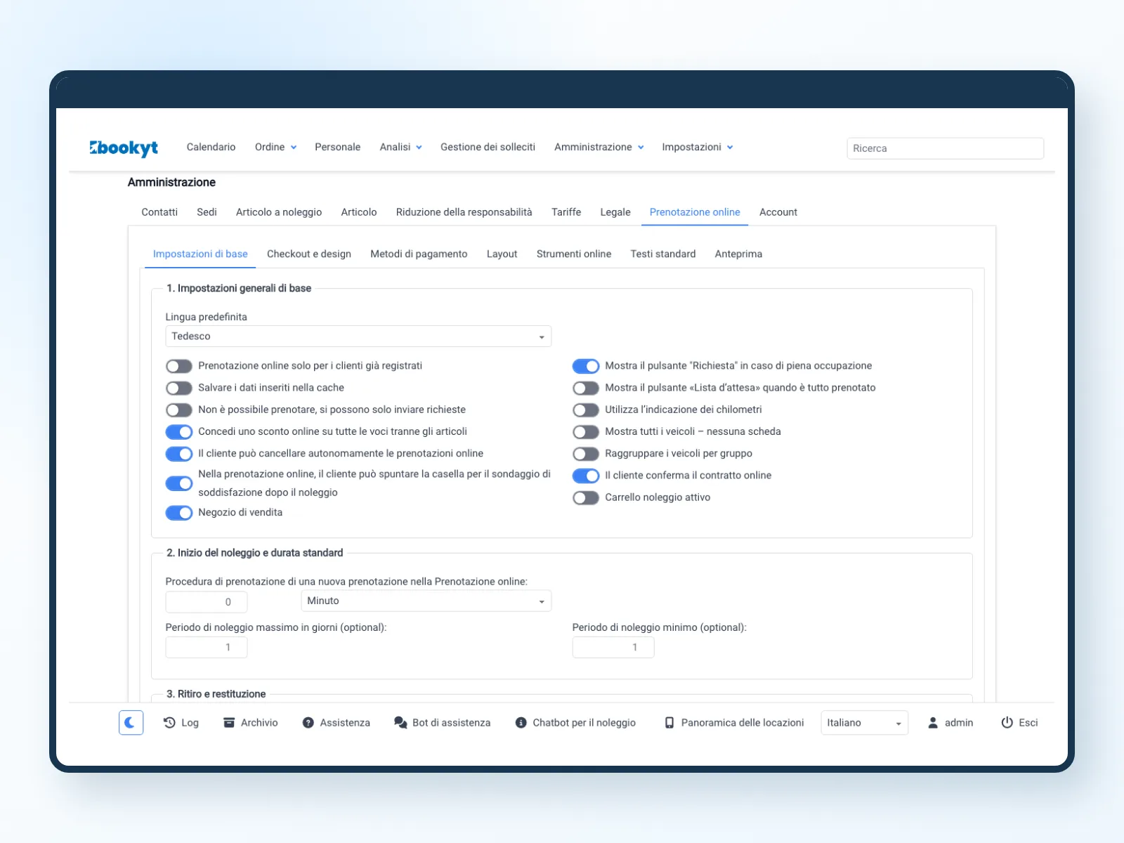 Configurazione della prenotazione online Bookyt per il proprio sito web