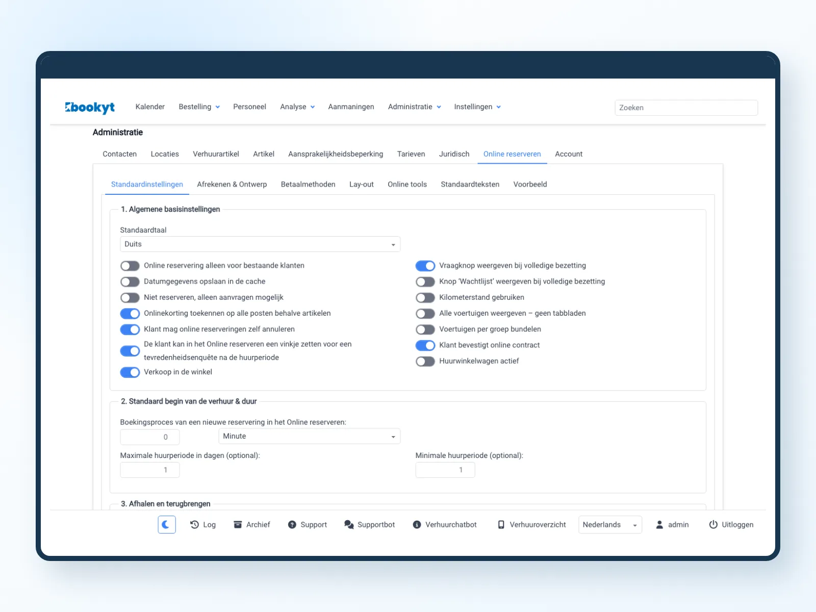 Configuratie van Bookyt Online boeken voor je eigen website
