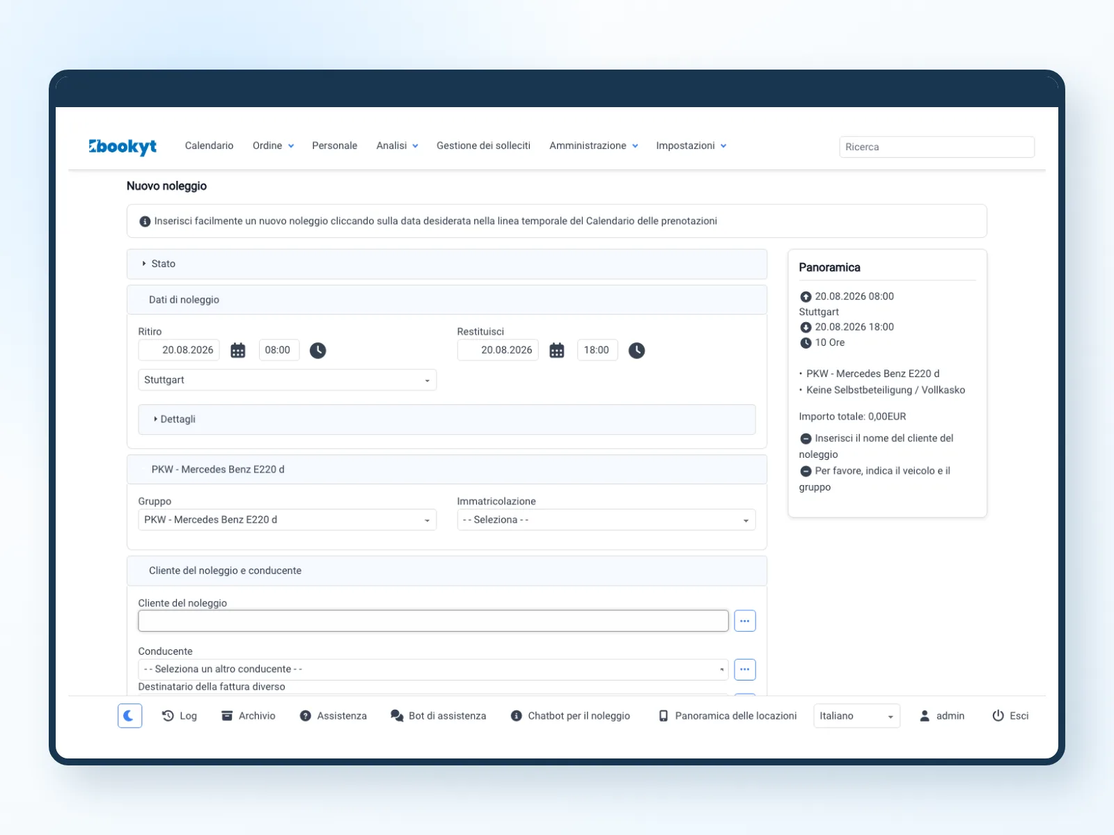 Offerte di noleggio Bookyt come accesso alla prenotazione online su un sito web WordPress