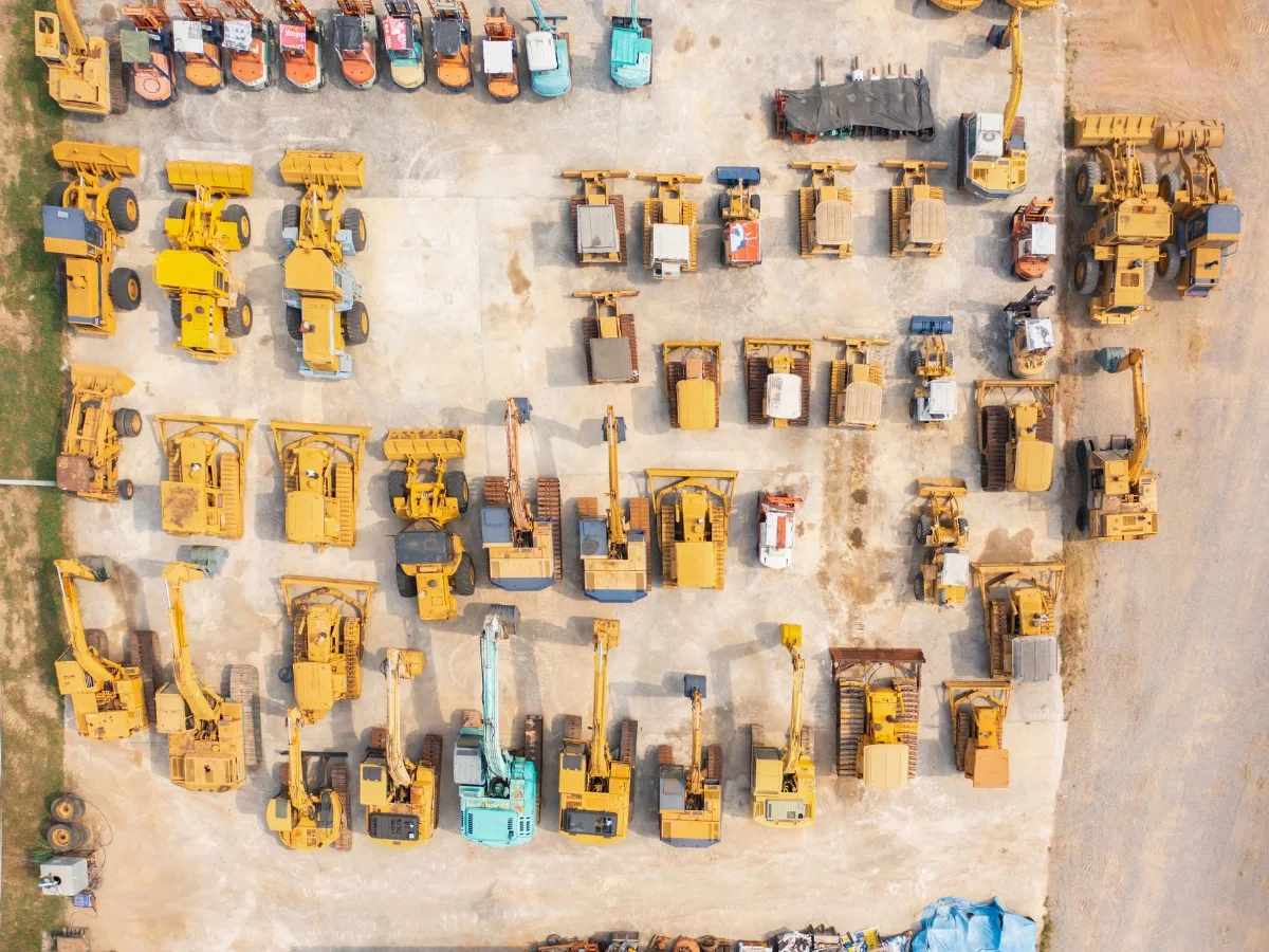 Baumaschinen und Ger&auml;te f&uuml;r die Vermietung