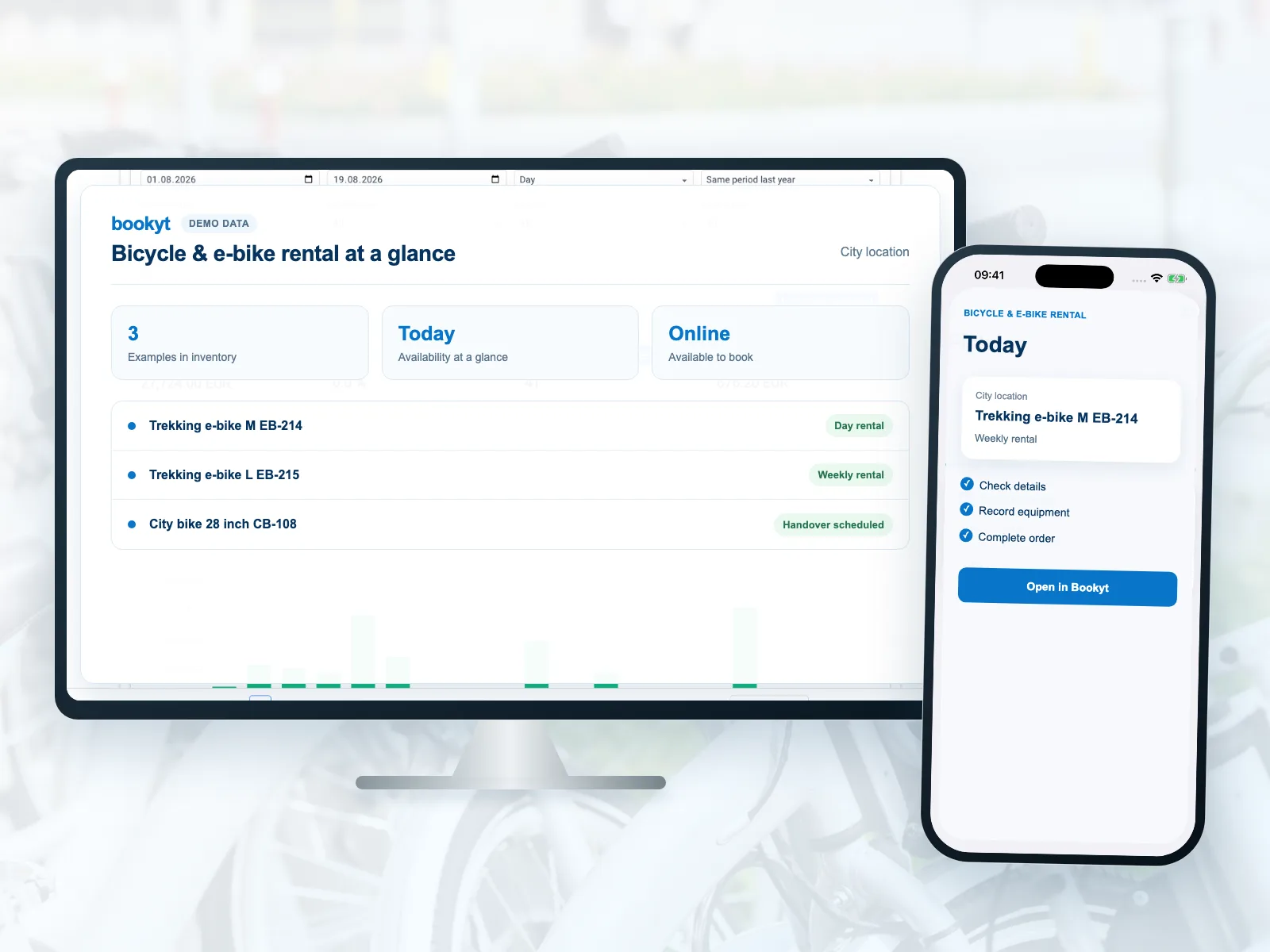 Bookyt for bike and e-bike rentals