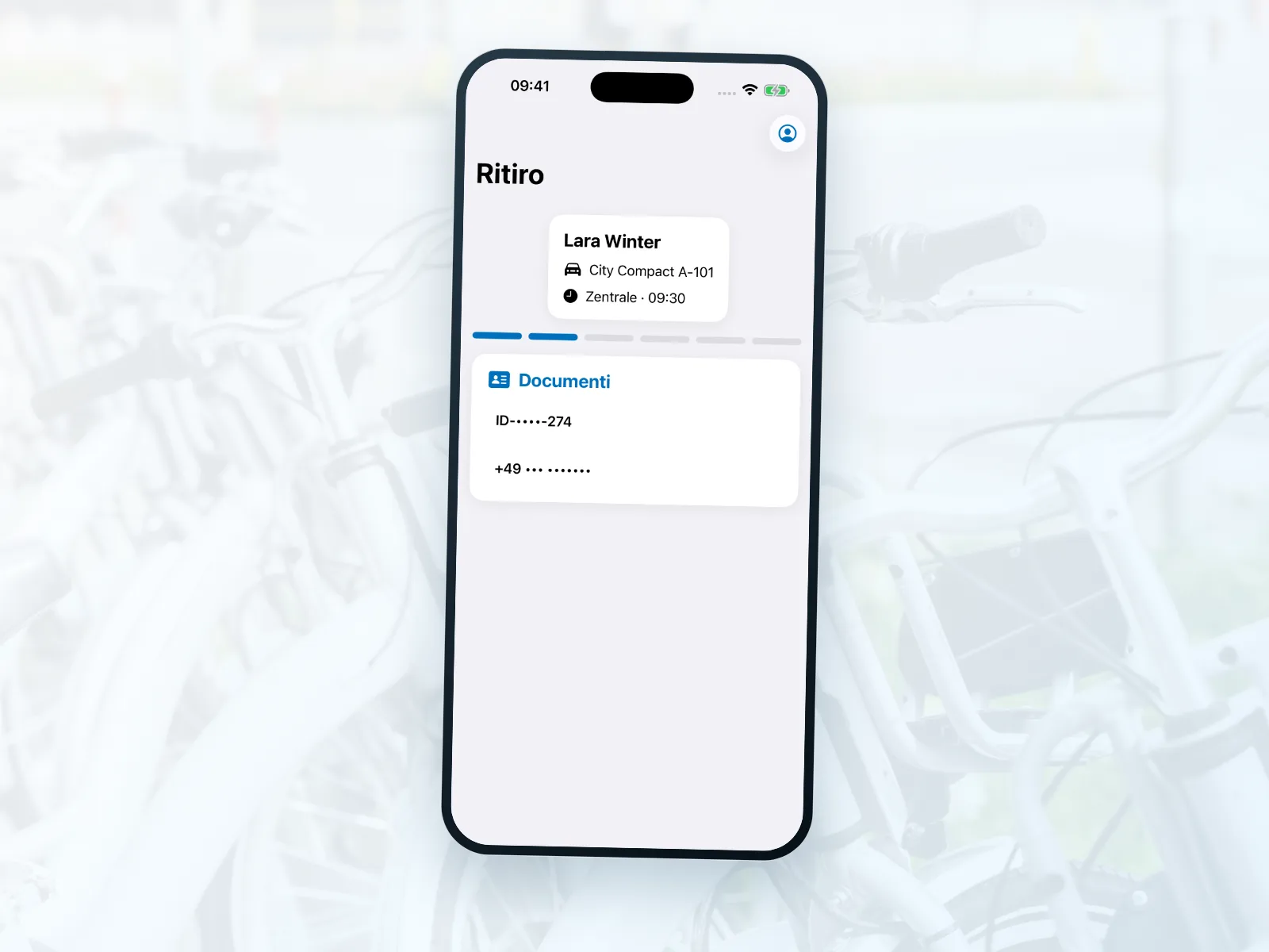 Lavoro mobile nel noleggio di biciclette