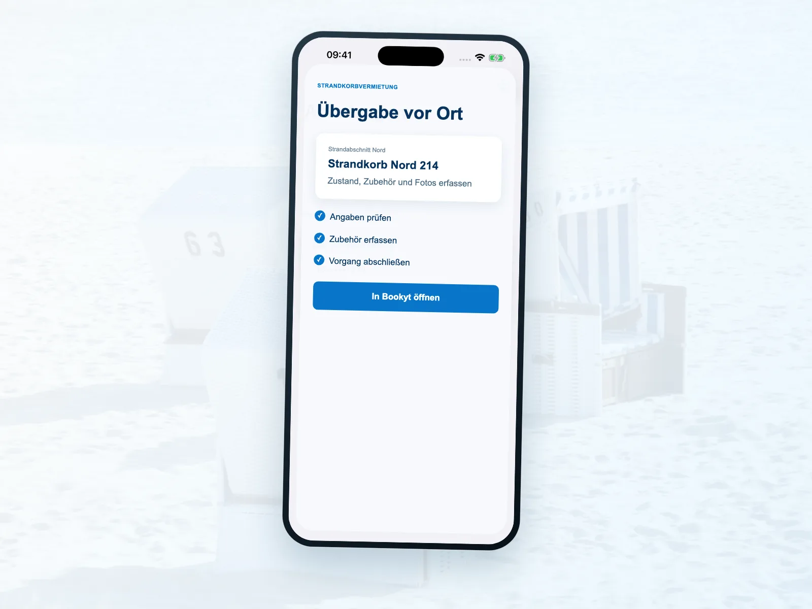 Mobile Arbeit bei der Strandkorbvermietung