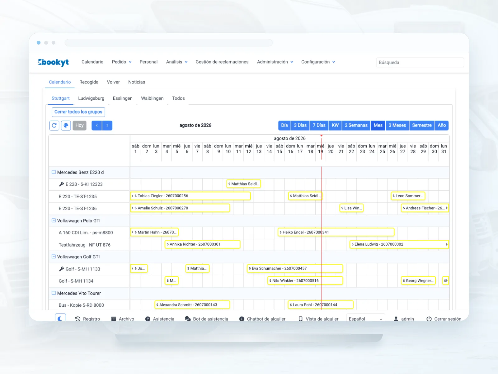 Autocaravanas, temporadas y per&iacute;odos de viaje en el calendario de Bookyt
