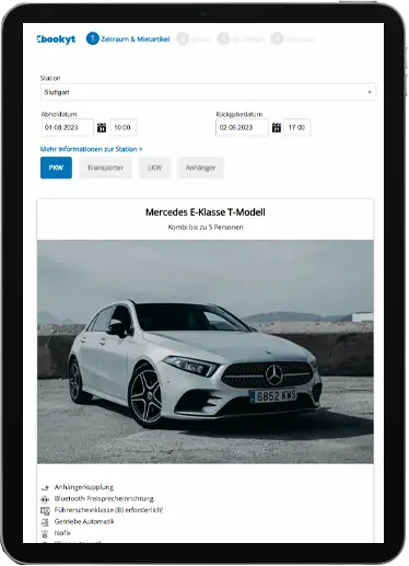 Frontendansicht iPad
