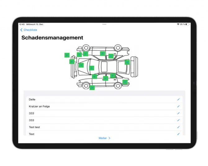Informationen zu den Checklisten in der App.