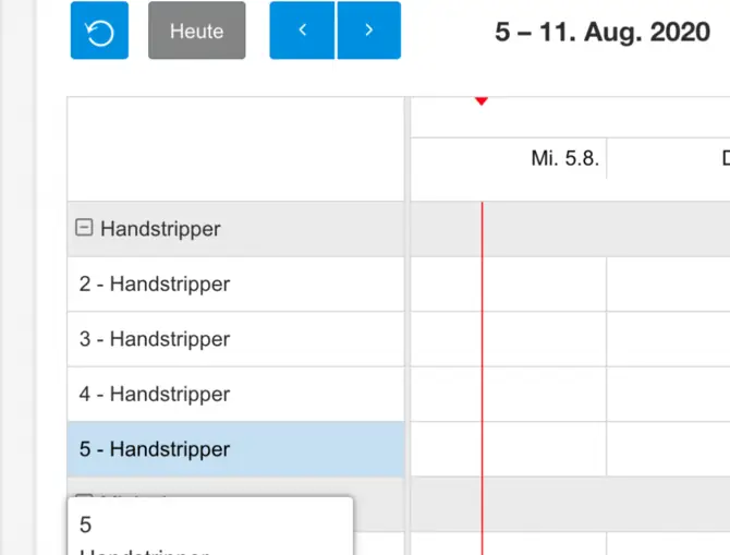 Mietartikel kopieren Belegungsplan